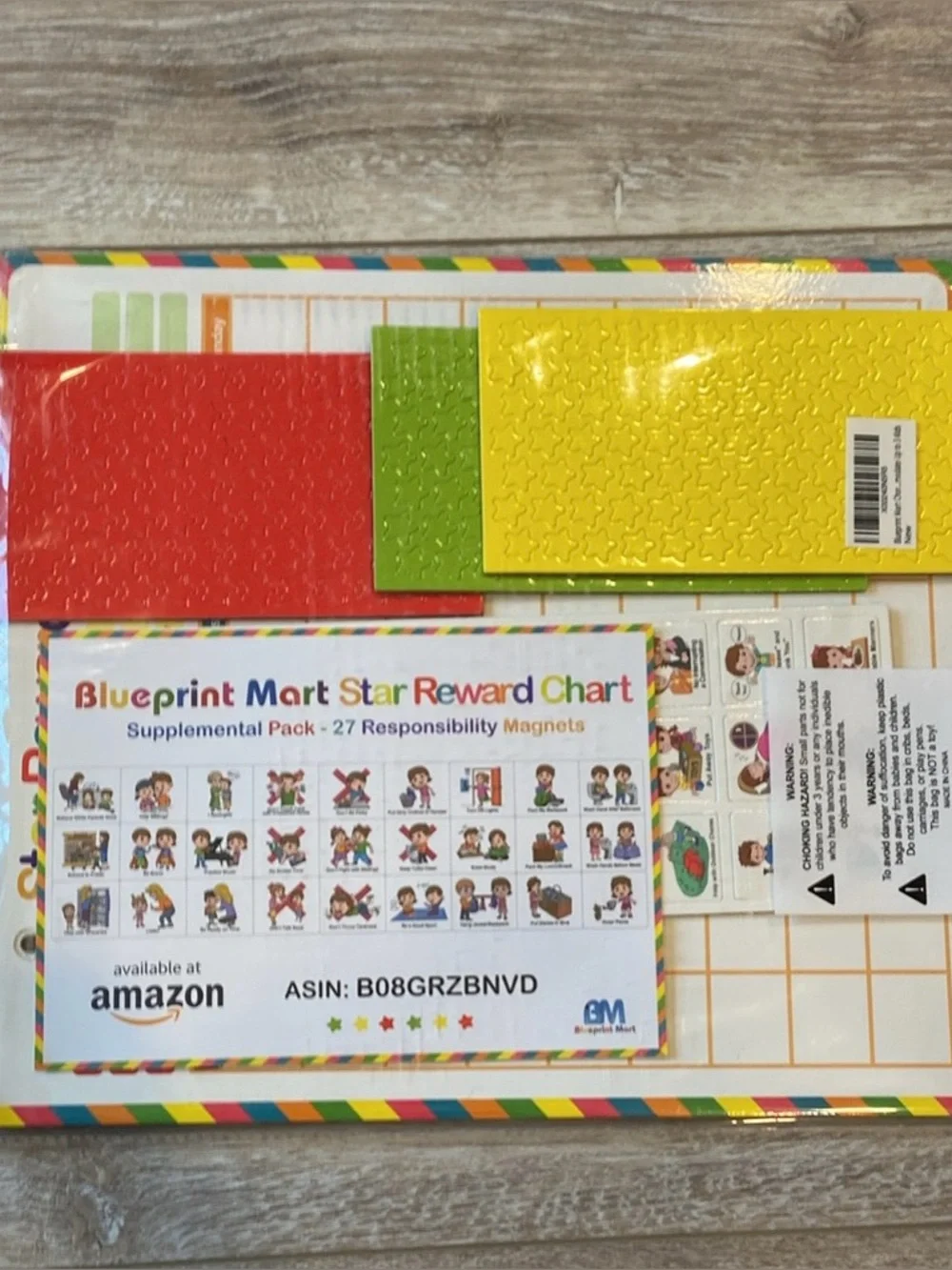 Star Reward Chart - Multicolor Responsibility Magnets